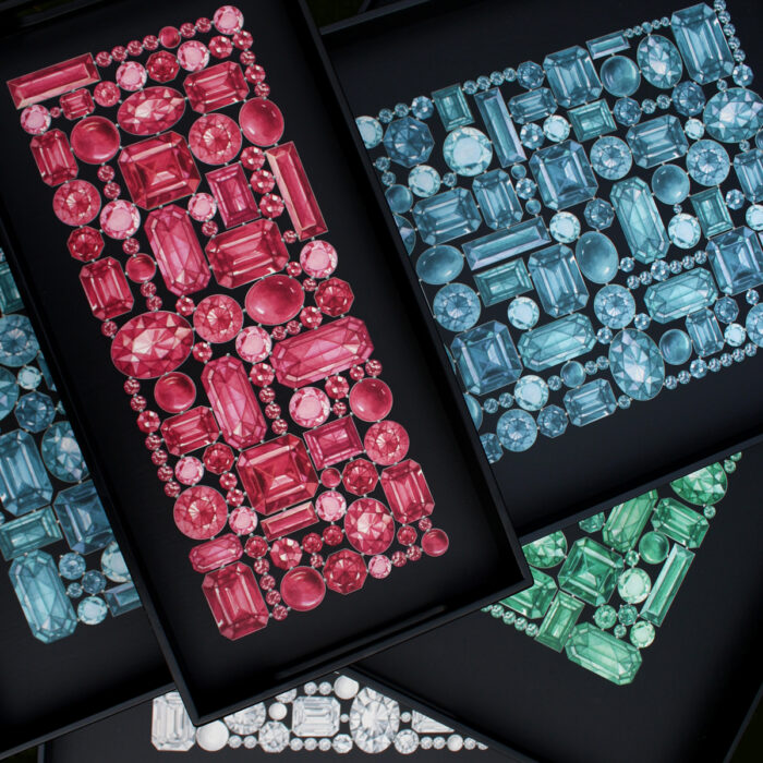 small rectangular tray diamond square tray medium rectangular tray emeralds square tray TAITÙ