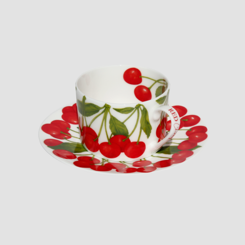 red cherry – Tea/Espresso Cup and Saucer