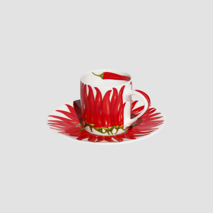 red pepper – Espresso Cup and Saucer TAITÙ