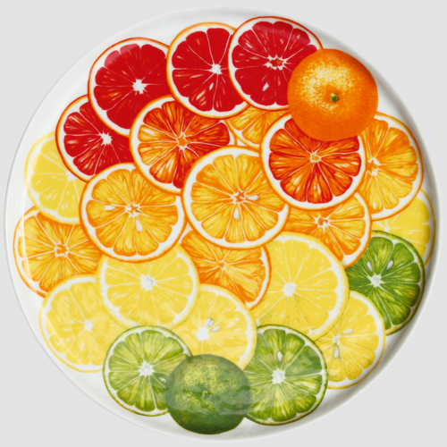 AGRUMI Round platter - Dieta Mediterranea Fruits Collection