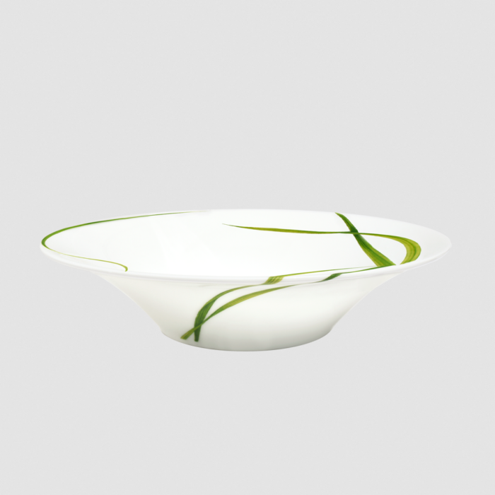 Coupe Soup Plate - Life in Green Collection in Fine Bone China