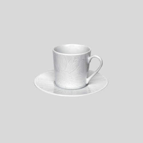 Espresso Cup & Saucer - White Nature Collection